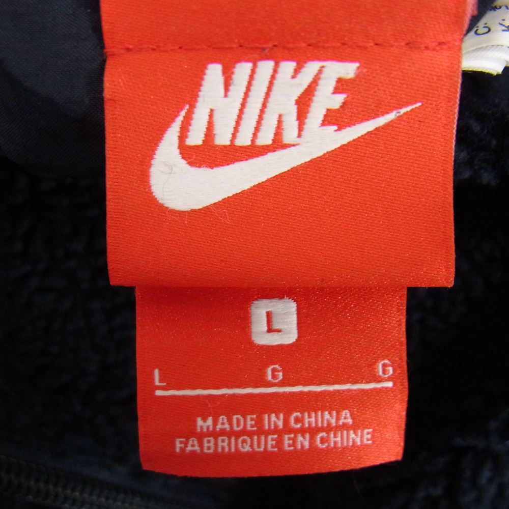 NIKE ナイキ FULL-ZIP REVERSIBLE JACKET ビッグ スウッシュ リバーシブルボアジャケット ネイビー系 L【中古】