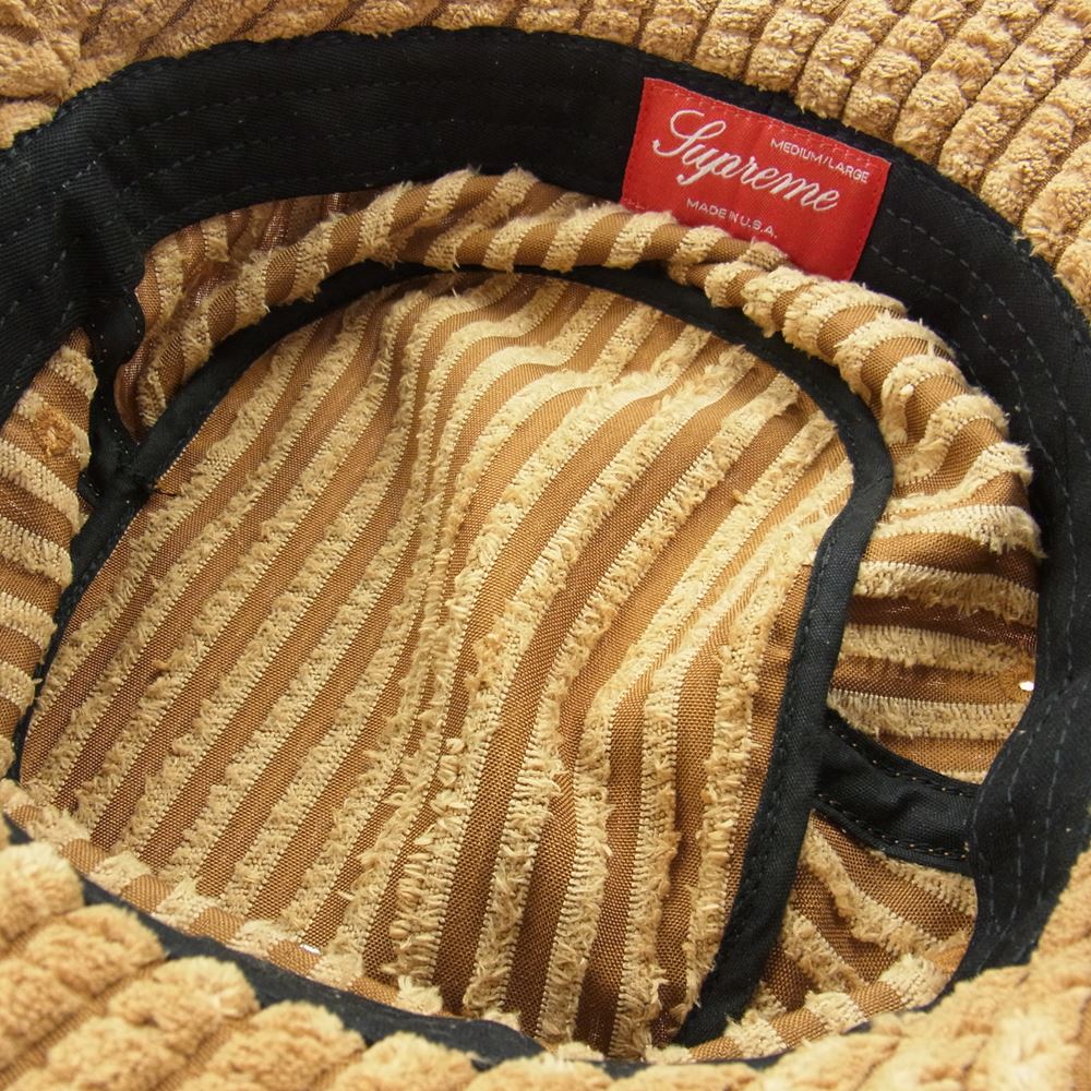 Supreme シュプリーム 21SS Terry Corduroy Crusher テリー コーデュロイ クラッシャー バケット ハット ライトブラウン系【中古】