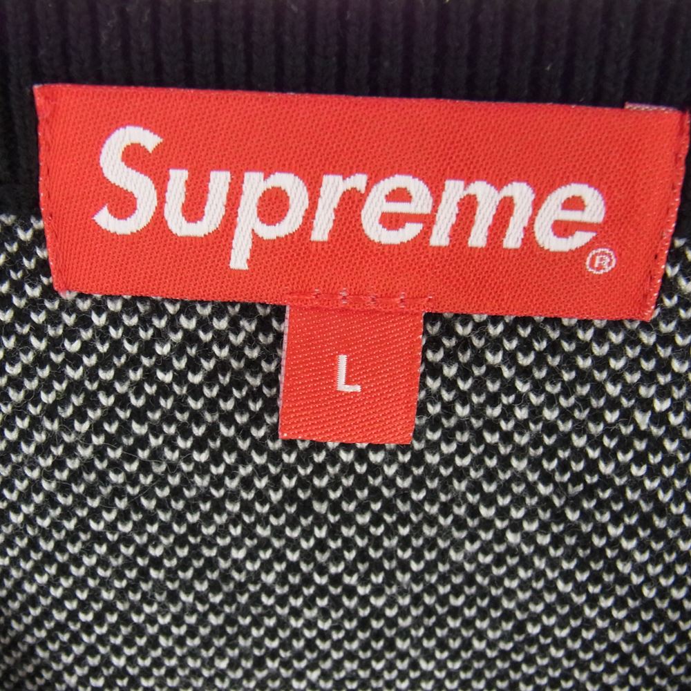 Supreme シュプリーム 22SS Stripe Sweater Vest ストライプ ロゴ ニット セーター ベスト ブラック系 L【中古】