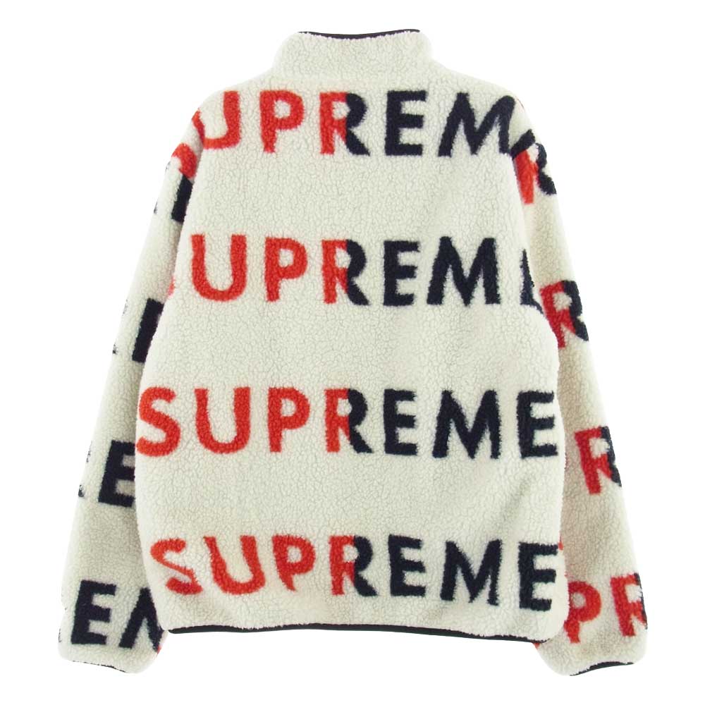 Supreme シュプリーム 18AW Reversible Logo Fleece Jacket リバーシブル ロゴ フリース ジャケット マルチカラー系 M【中古】