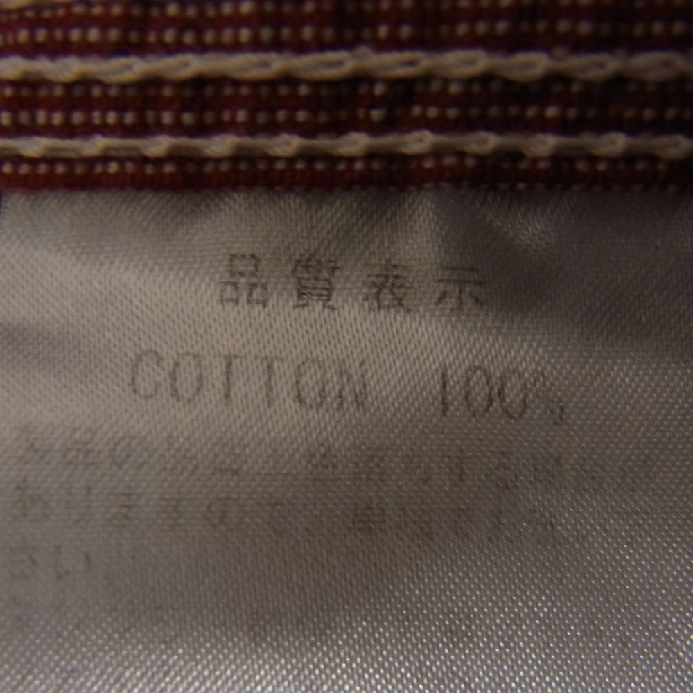 THE FLAT HEAD ザフラットヘッド マチ付き ワーク シャツ レッド系 サイズ表記無【中古】