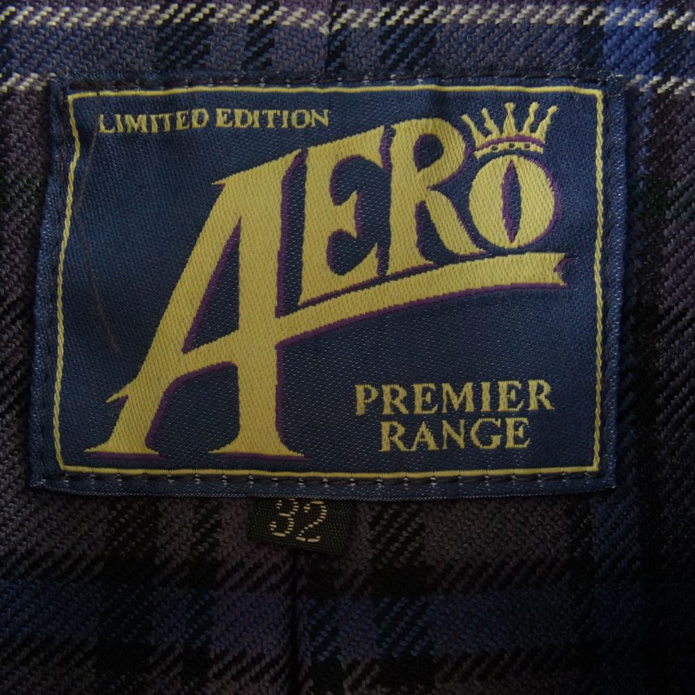 AERO LEATHER エアロレザー HALF BELT STF ハーフベルト ホースハイド レザー ライダース ジャケット ブラウン系 32【中古】