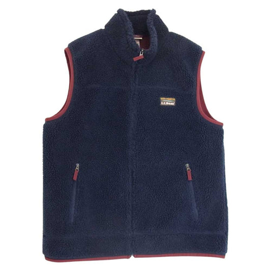 L.L.Bean エルエルビーン Mountain Pile Fleece Vest マウンテン パイル フリース ベスト ネイビー系 LG【中古】