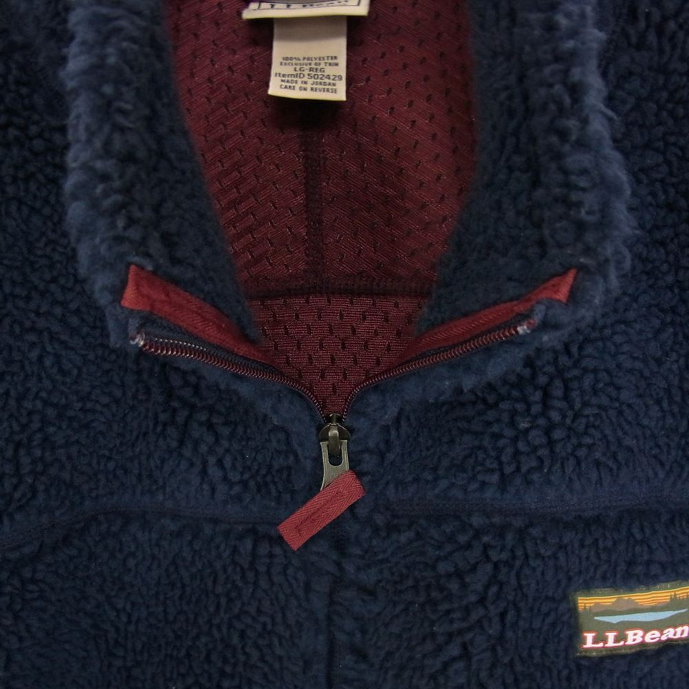 L.L.Bean エルエルビーン Mountain Pile Fleece Vest マウンテン パイル フリース ベスト ネイビー系 LG【中古】