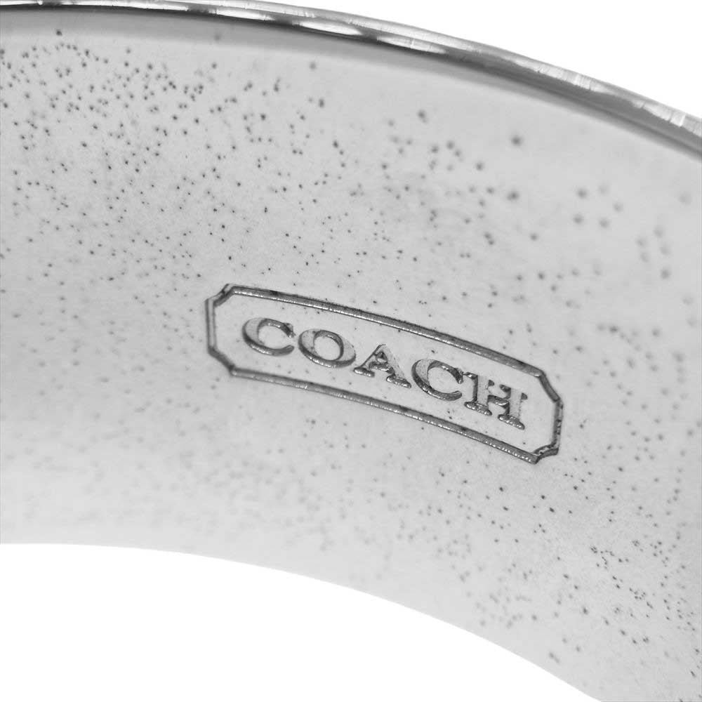 COACH コーチ シグネチャー ブレスレット バングル シルバー系【中古】