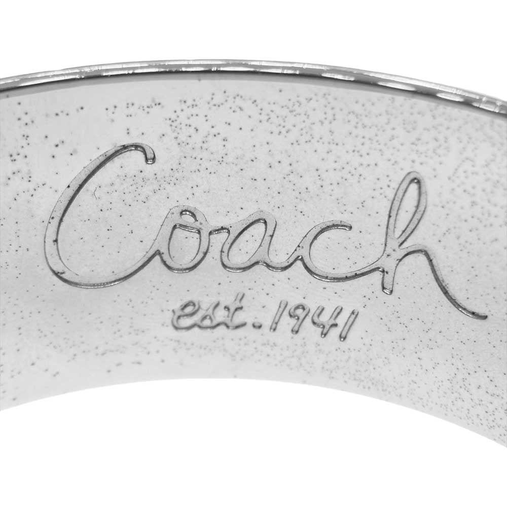 COACH コーチ シグネチャー ブレスレット バングル シルバー系【中古】