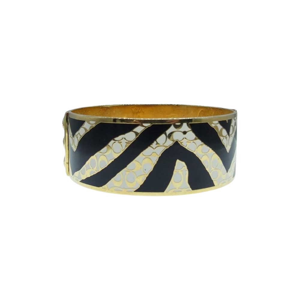 COACH コーチ ZEBRA BANGLE ゼブラ ブレスレット バングル  シルバー系【中古】