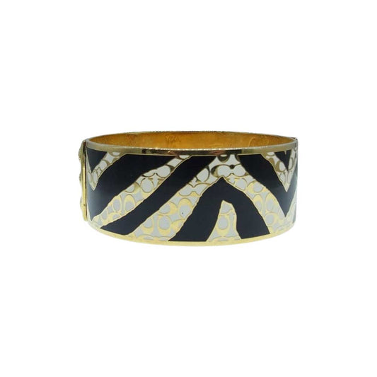COACH コーチ ZEBRA BANGLE ゼブラ ブレスレット バングル  シルバー系【中古】