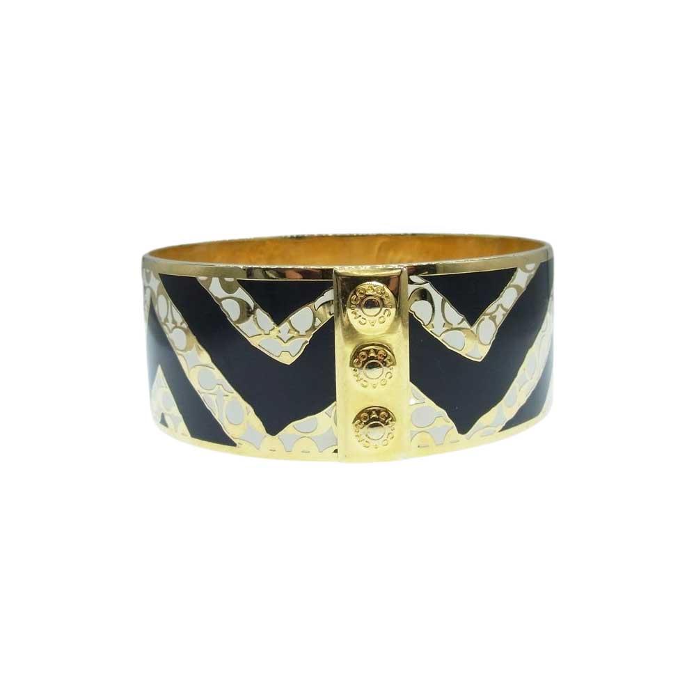 COACH コーチ ZEBRA BANGLE ゼブラ ブレスレット バングル  シルバー系【中古】