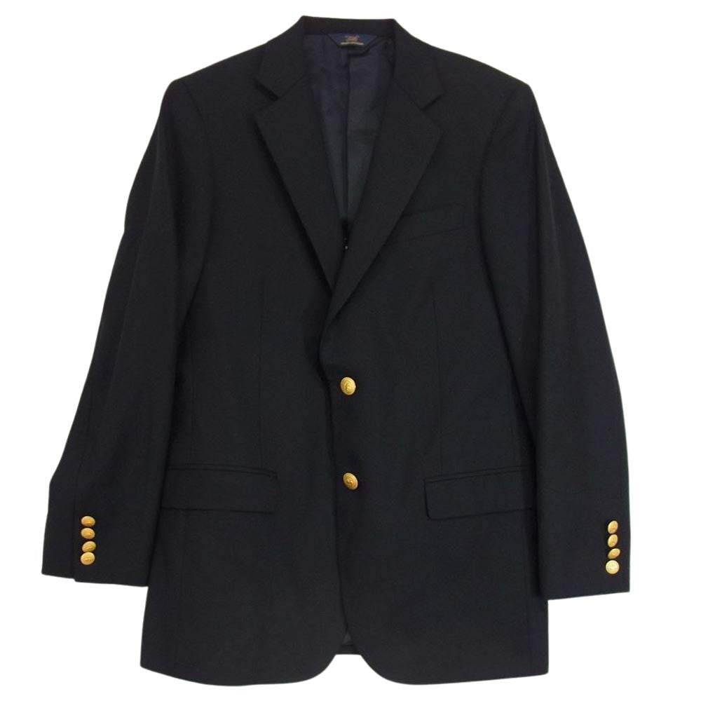 Brooks Brothers ブルックスブラザーズ 19-12-9691 346 金ボタン 紺ブレ ブレザー ウール 2B テーラードジャケット ネイビー系 37SHT【中古】