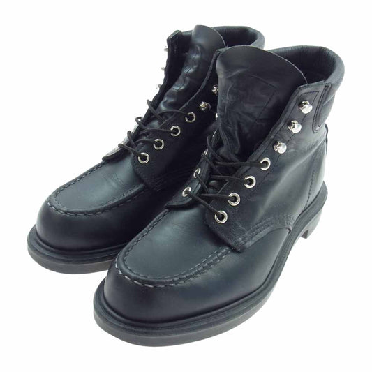 RED WING レッドウィング 8133 SUPER SOLE 6 MOC-TOE スーパーソール モックトゥ ワークブーツ ブラック系 26cm【中古】