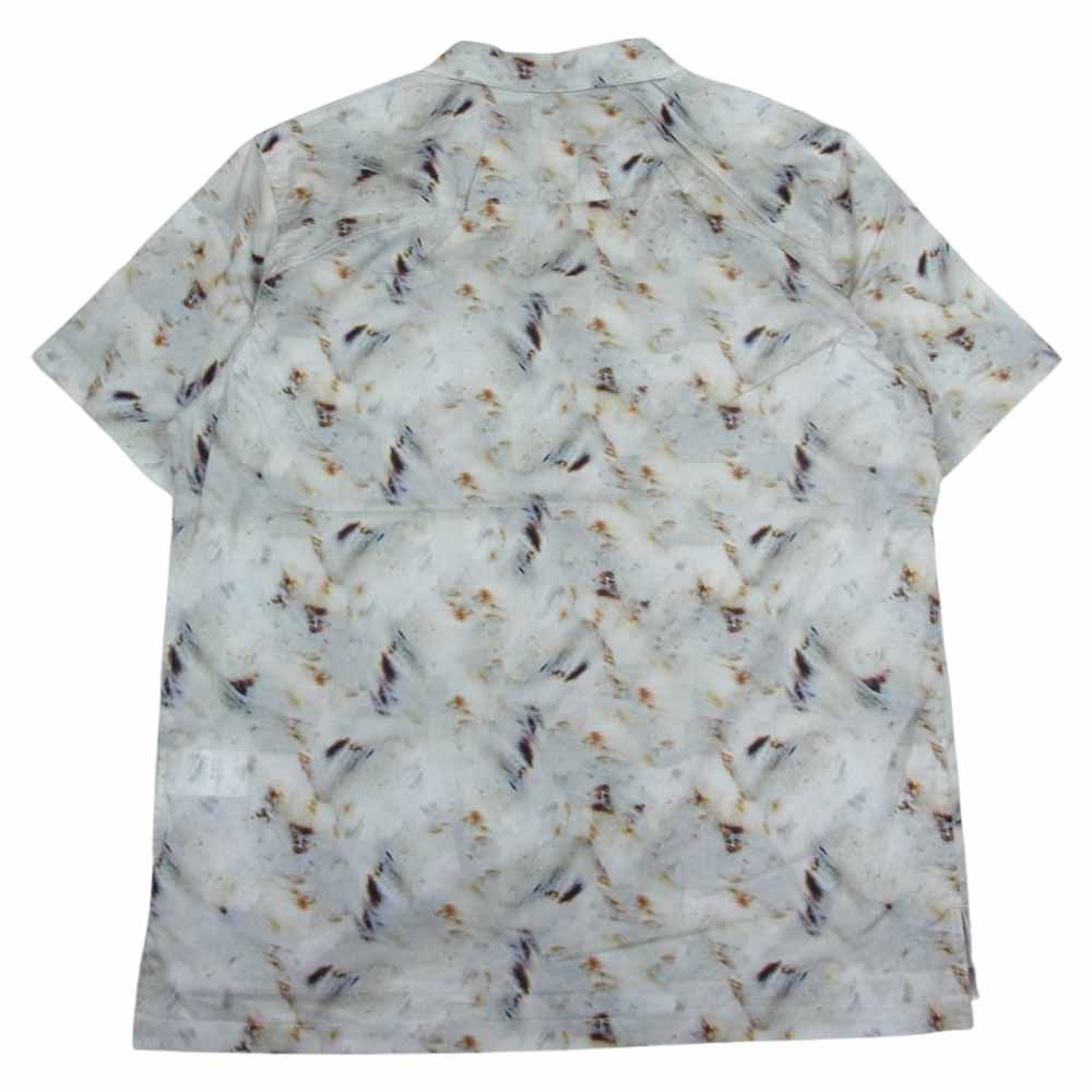 クオン 113SH021000 Camp Collar Cotton Shirt キャンプカラー コットン 半袖 シャツ アイボリー系 L【新古品】【未使用】【中古】