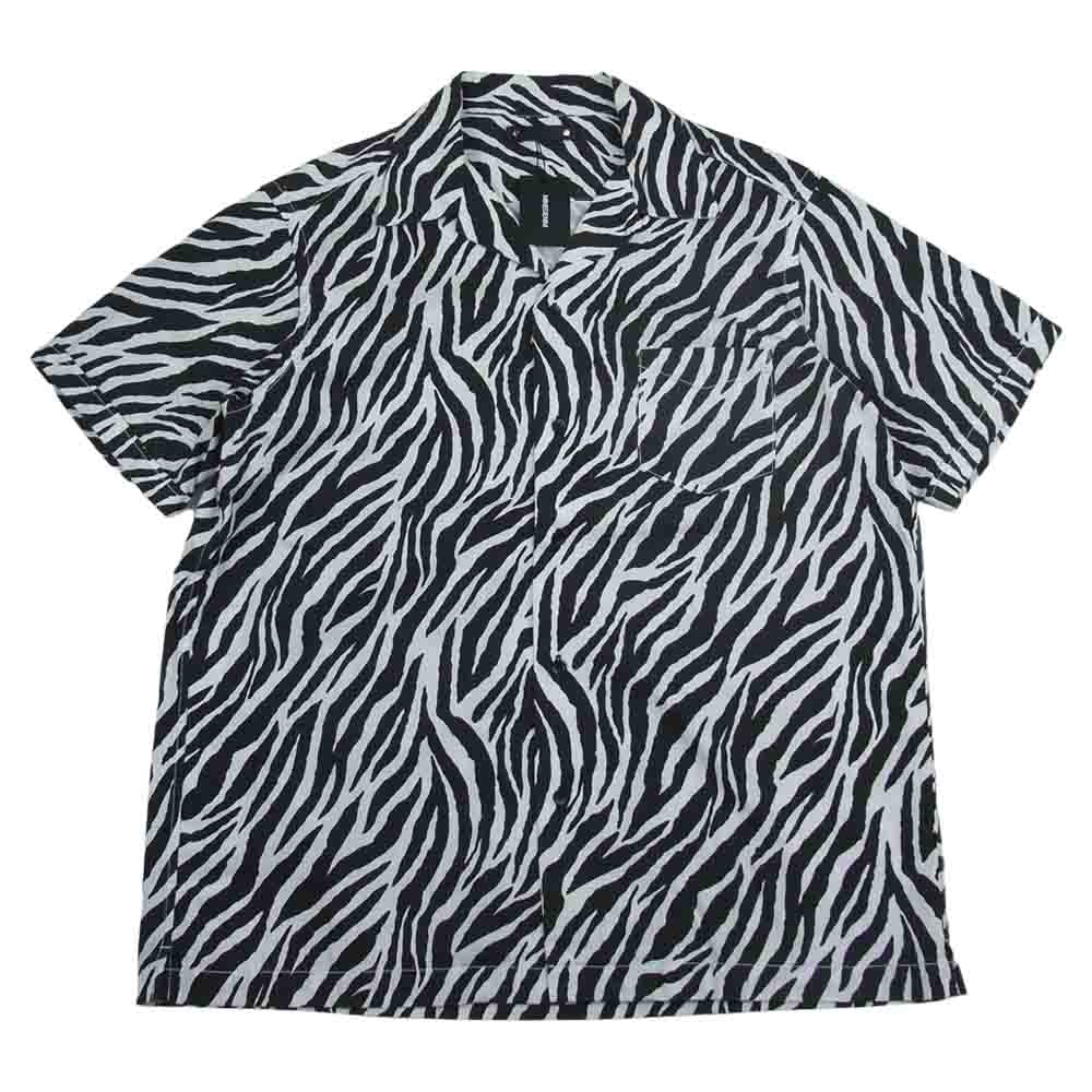 MINEDENIM マインデニム 21SS 2105-5002-07-032 Zeebra Denim S/S Open Collar SH ゼブラ デニム 半袖 オープンカラー シャツ ブラック系 3【新古品】【未使用】【中古】