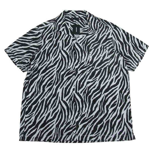 MINEDENIM マインデニム 21SS 2105-5002-07-032 Zeebra Denim S/S Open Collar SH ゼブラ デニム 半袖 オープンカラー シャツ ブラック系 3【新古品】【未使用】【中古】