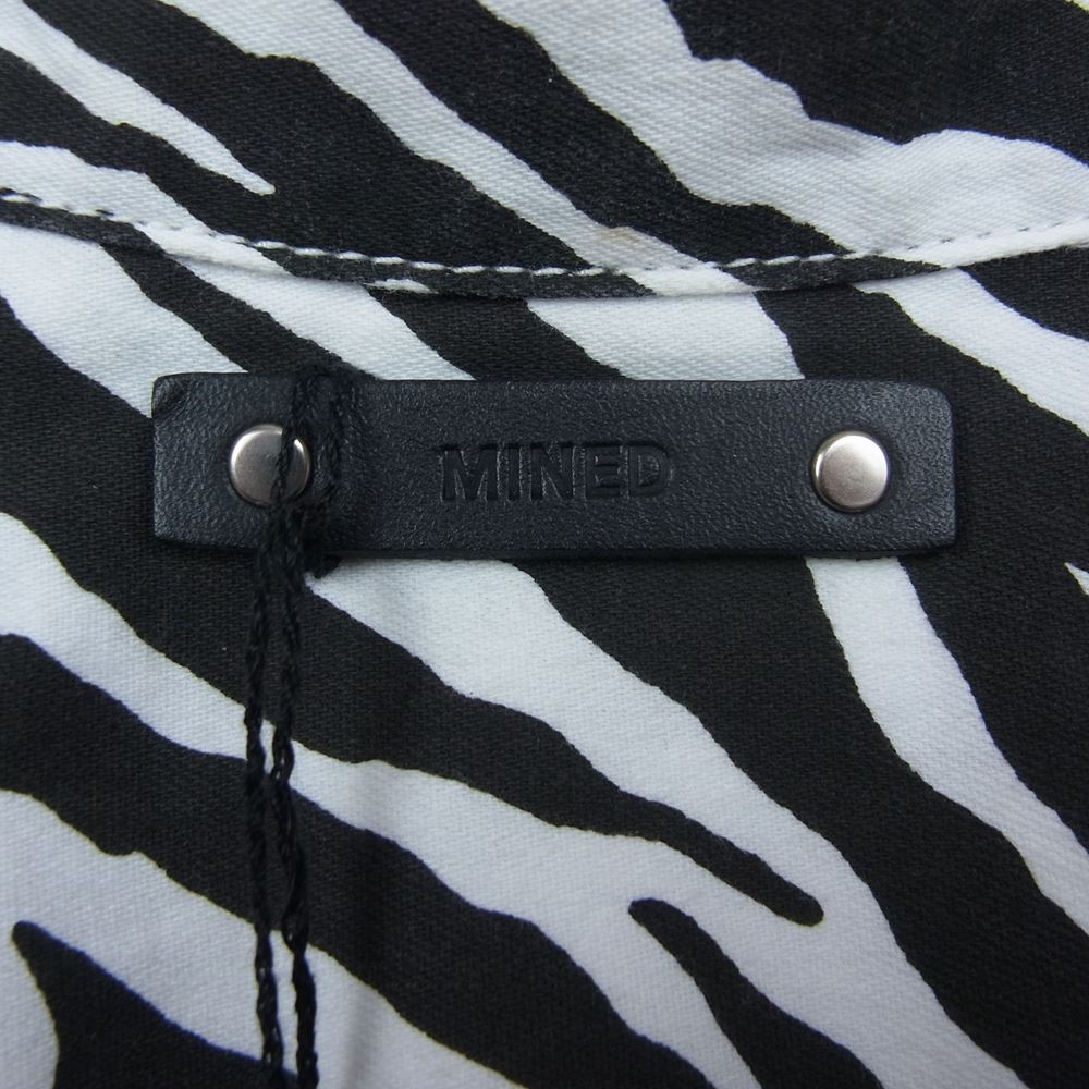 MINEDENIM マインデニム 21SS 2105-5002-07-032 Zeebra Denim S/S Open Collar SH ゼブラ デニム 半袖 オープンカラー シャツ ブラック系 3【新古品】【未使用】【中古】