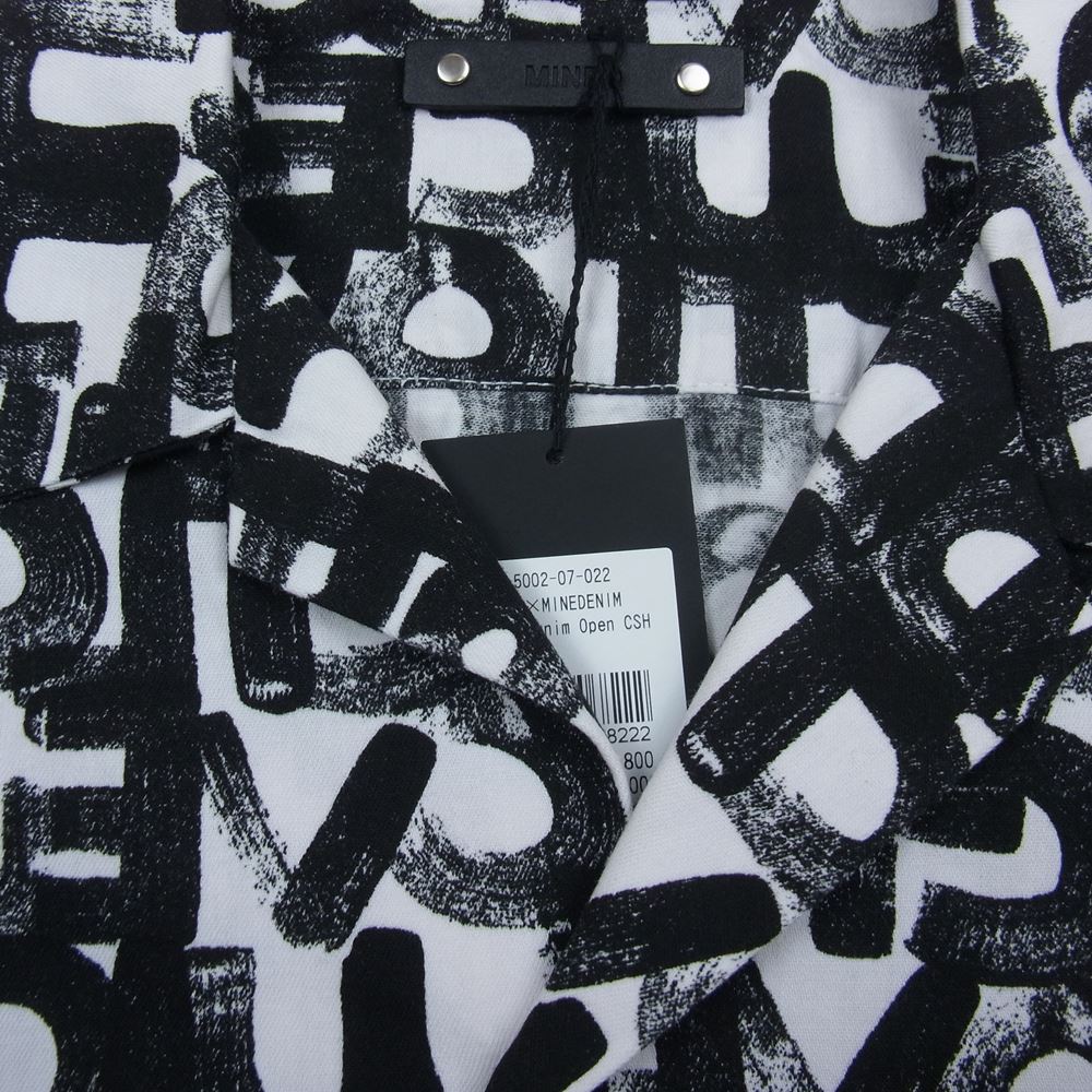 MINEDENIM マインデニム 22SS 2206-5002-07-022 baanai L.J.A Denim Open Collar SH オープンカラー 半袖 シャツ ブラック系 2【新古品】【未使用】【中古】