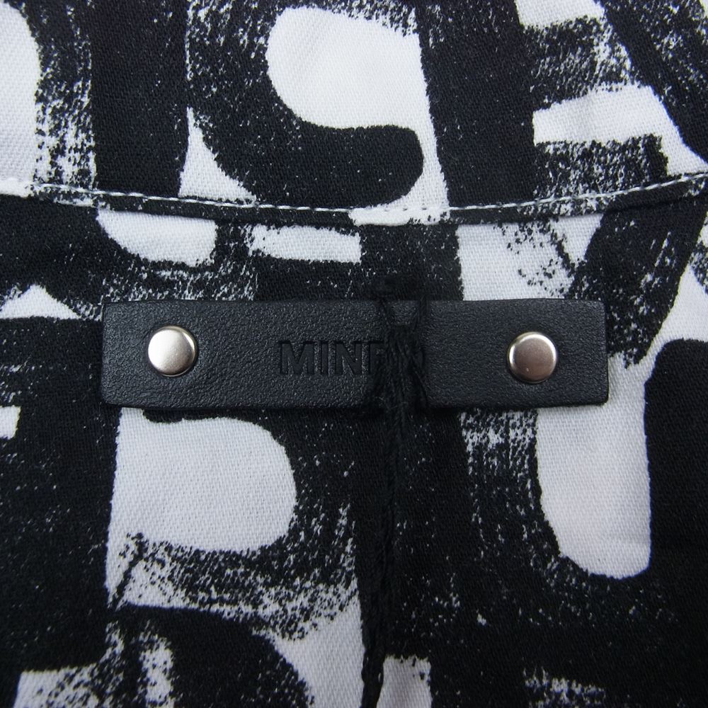 MINEDENIM マインデニム 22SS 2206-5002-07-022 baanai L.J.A Denim Open Collar SH オープンカラー 半袖 シャツ ブラック系 2【新古品】【未使用】【中古】