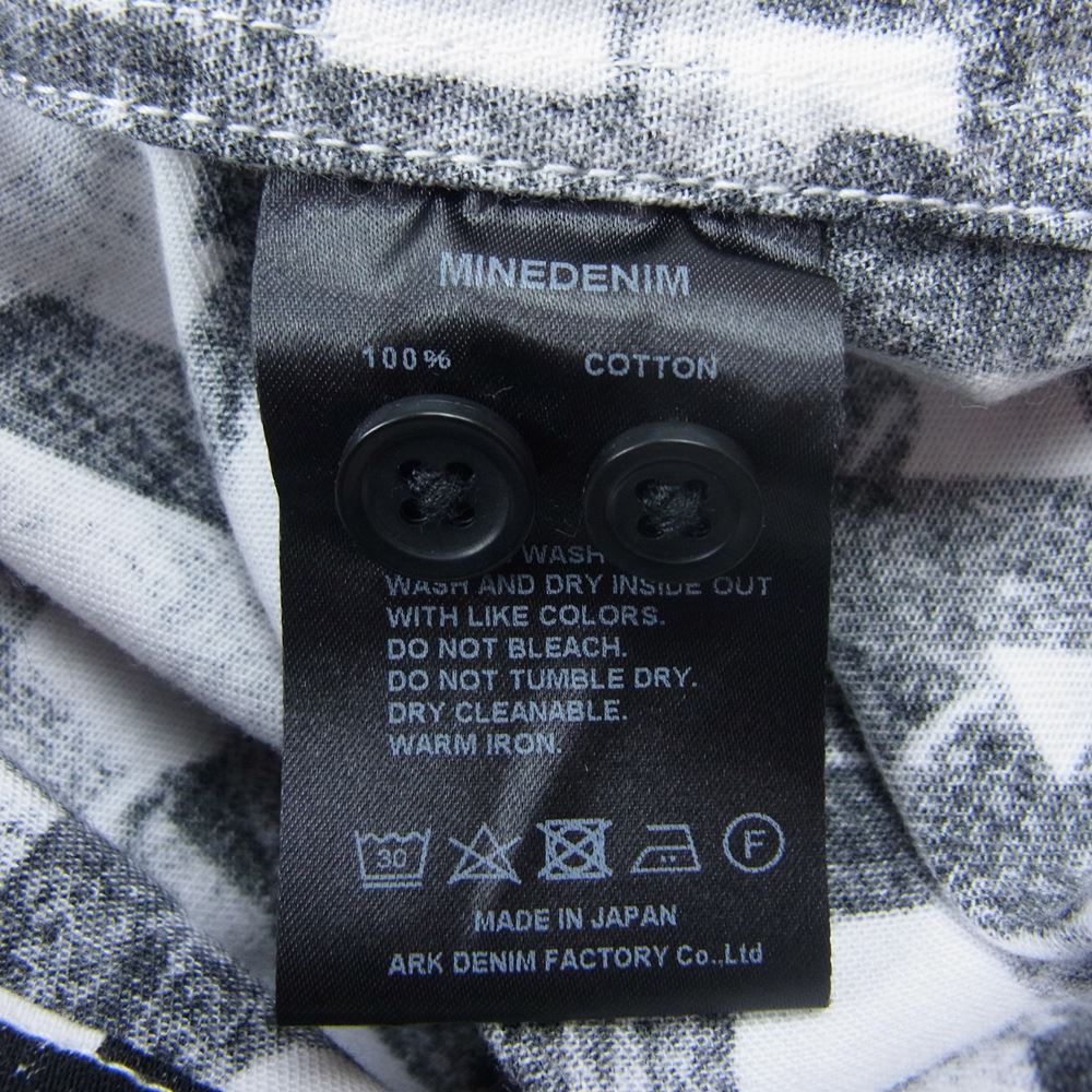 MINEDENIM マインデニム 22SS 2206-5002-07-022 baanai L.J.A Denim Open Collar SH オープンカラー 半袖 シャツ ブラック系 2【新古品】【未使用】【中古】