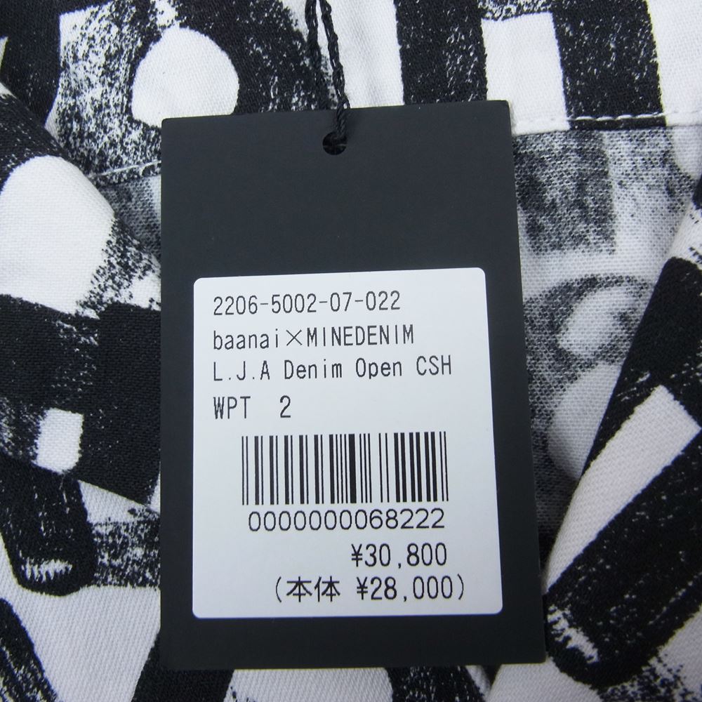 MINEDENIM マインデニム 22SS 2206-5002-07-022 baanai L.J.A Denim Open Collar SH オープンカラー 半袖 シャツ ブラック系 2【新古品】【未使用】【中古】