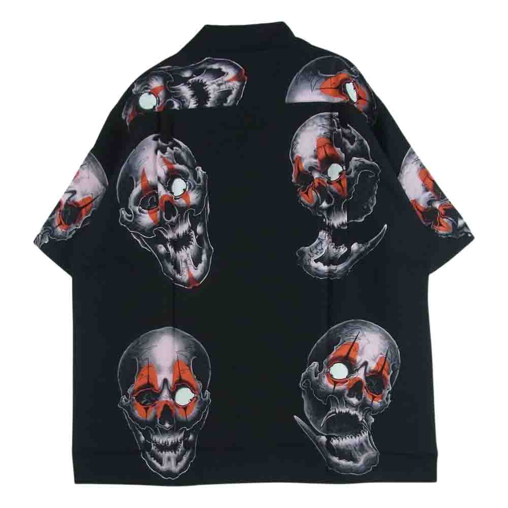 WACKO MARIA ワコマリア 22SS 56TS-WM-HI07 56 TATTOO STUDIO タトゥー スタジオ HAWAIIAN SHIRT S/S TYPE-2 ハワイアン 半袖 アロハ シャツ ブラック系 M【新古品】【未使用】【中古】