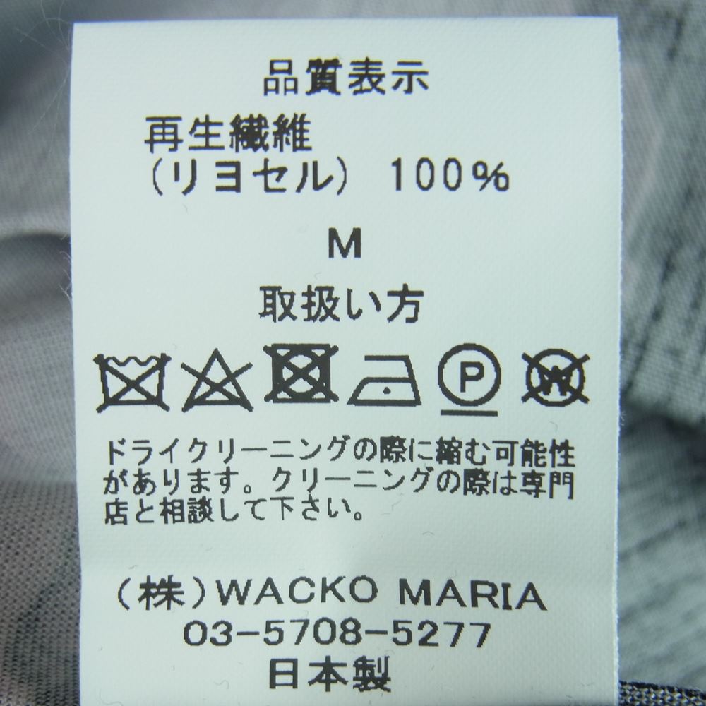 WACKO MARIA ワコマリア 22SS 56TS-WM-HI07 56 TATTOO STUDIO タトゥー スタジオ HAWAIIAN SHIRT S/S TYPE-2 ハワイアン 半袖 アロハ シャツ ブラック系 M【新古品】【未使用】【中古】