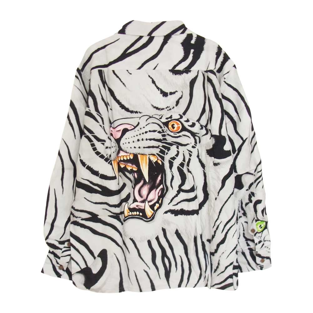 WACKO MARIA ワコマリア 22AW WM-HI33 × TIM LEHI ティムリーハイ HAWAIIAN L/S SHIRT ハワイアン レーヨン アロハ 長袖 シャツ グレー マルチカラー系 S【極上美品】【中古】