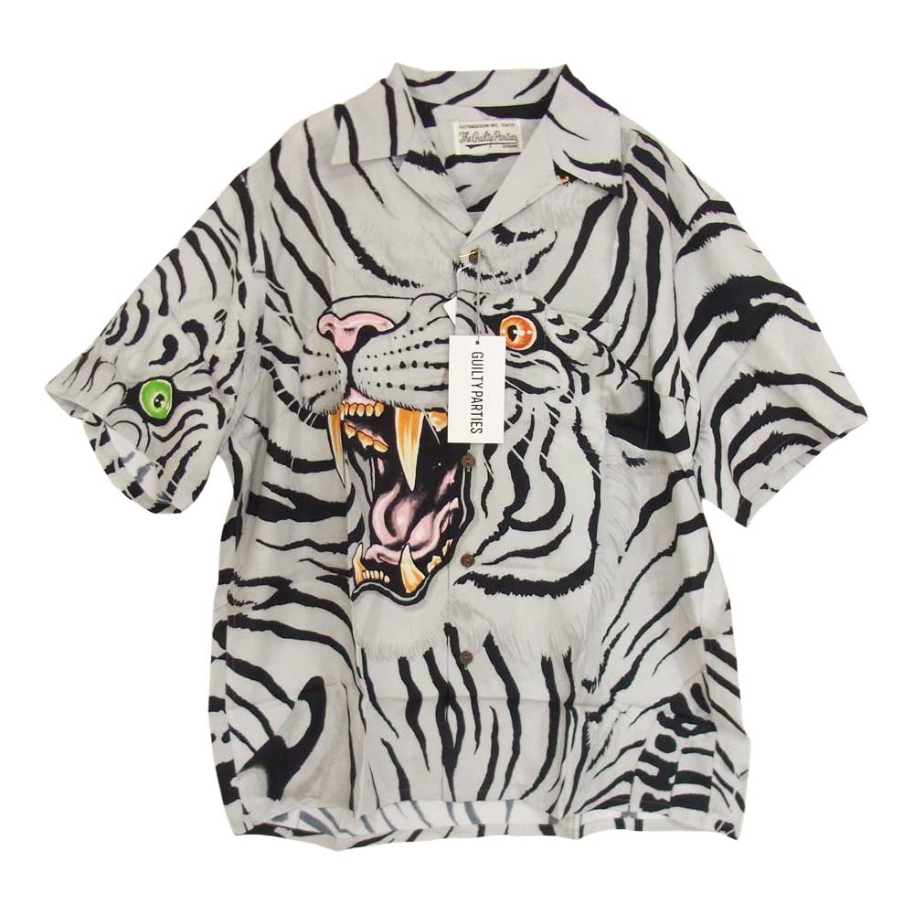 WACKO MARIA ワコマリア 22AW WM-HI32 × TIM LEHI ティムリーハイ HAWAIIAN S/S SHIRT ハワイアン レーヨン アロハ 半袖 シャツ グレー グレー系 S【新古品】【未使用】【中古】