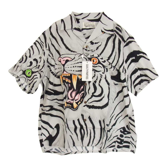 WACKO MARIA ワコマリア 22AW WM-HI32 × TIM LEHI ティムリーハイ HAWAIIAN S/S SHIRT ハワイアン レーヨン アロハ 半袖 シャツ グレー グレー系 S【新古品】【未使用】【中古】