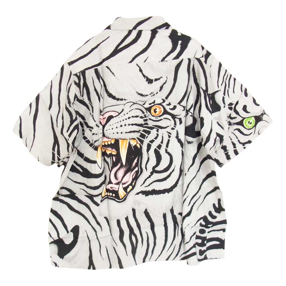 WACKO MARIA ワコマリア 22AW WM-HI32 × TIM LEHI ティムリーハイ HAWAIIAN S/S SHIRT ハワイアン レーヨン アロハ 半袖 シャツ グレー グレー系 S【新古品】【未使用】【中古】