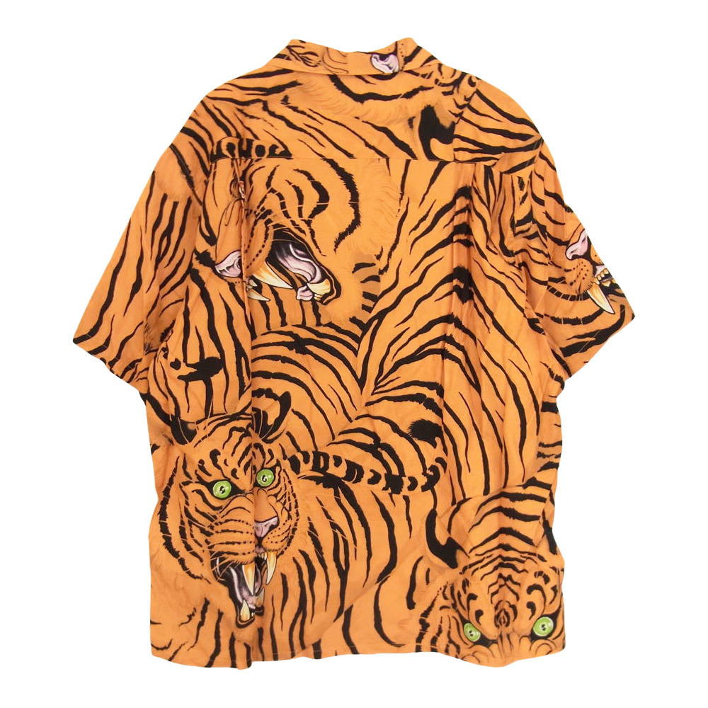 WACKO MARIA ワコマリア 22SS WM-HI27 × TIM LEHI ティムリーハイ HAWAIIAN S/S SHIRT TYPE-2 ハワイアン レーヨン アロハ 半袖 シャツ オレンジ オレンジ系 L【新古品】【未使用】【中古】