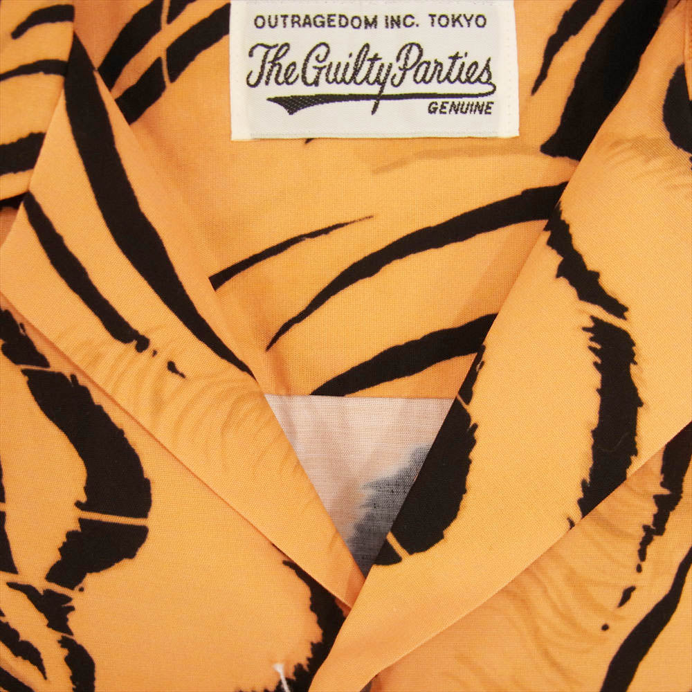 WACKO MARIA ワコマリア 22SS WM-HI27 × TIM LEHI ティムリーハイ HAWAIIAN S/S SHIRT TYPE-2 ハワイアン レーヨン アロハ 半袖 シャツ オレンジ オレンジ系 L【新古品】【未使用】【中古】