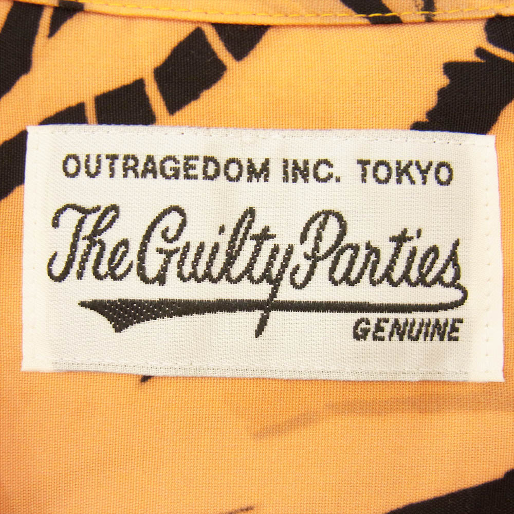 WACKO MARIA ワコマリア 22SS WM-HI27 × TIM LEHI ティムリーハイ HAWAIIAN S/S SHIRT TYPE-2 ハワイアン レーヨン アロハ 半袖 シャツ オレンジ オレンジ系 L【新古品】【未使用】【中古】