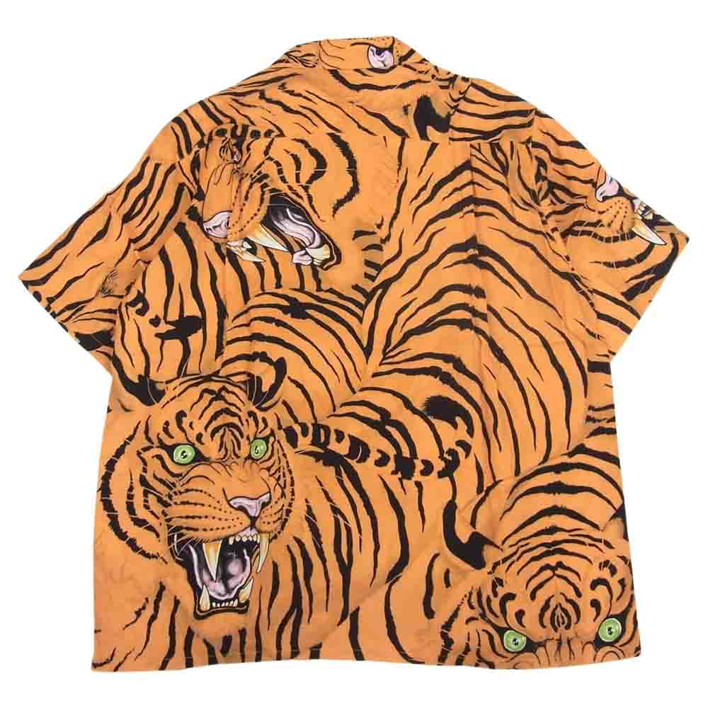 WACKO MARIA ワコマリア 22SS WM-HI27 × TIM LEHI ティムリーハイ HAWAIIAN S/S SHIRT TYPE-2 ハワイアン レーヨン アロハ 半袖 シャツ オレンジ オレンジ系 M【新古品】【未使用】【中古】