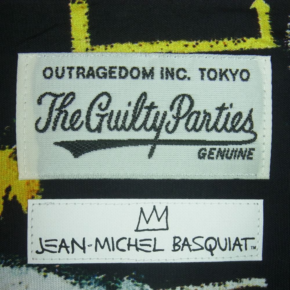 WACKO MARIA ワコマリア 22AW WM-HI10 Jean Michel Basquiat ジャン ミシェル バスキア HAWAIIAN SHIRT L/S TYPE-2 ハワイアン レーヨン アロハ 長袖 シャツ ブラウン系 マルチカラー系 ONE L【新古品】【未使用】【中古】