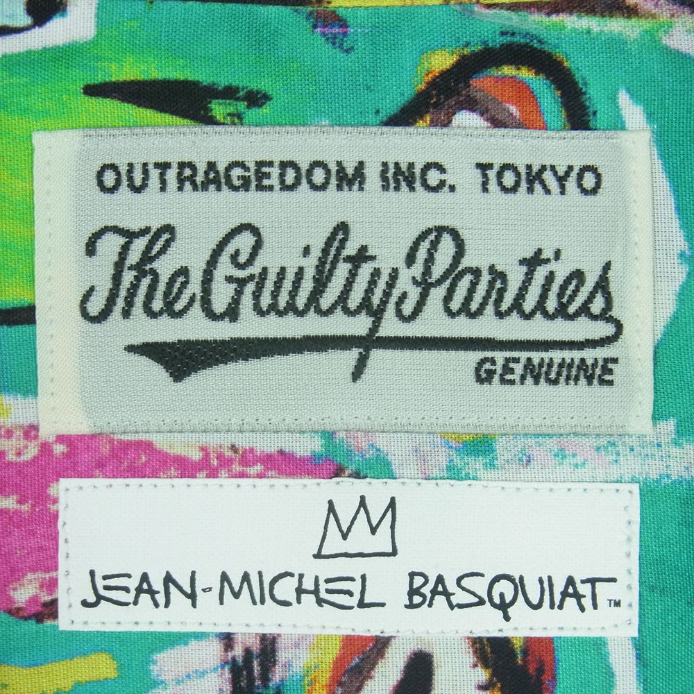 WACKO MARIA ワコマリア 22AW WM-HI11 Jean Michel Basquiat ジャン ミシェル バスキア HAWAIIAN SHIRT L/S TYPE-3 ハワイアン レーヨン アロハ 長袖 シャツ ピンク系 マルチカラー系 ONE M【新古品】【未使用】【中古】