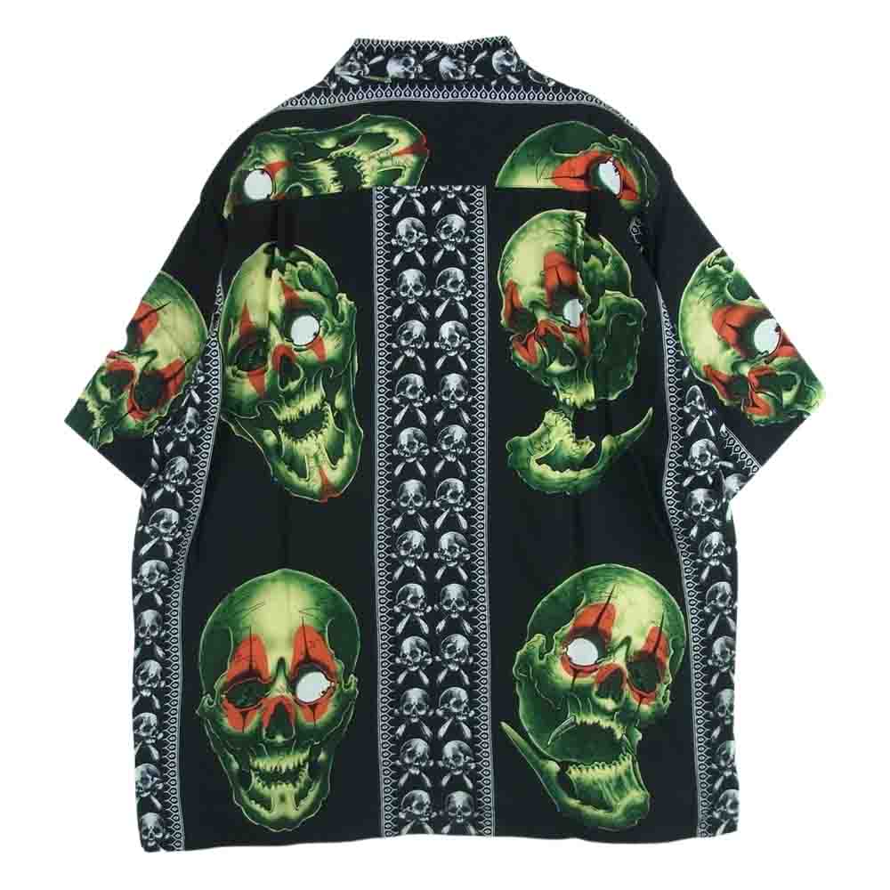 WACKO MARIA ワコマリア 22SS 56TS-WM-HI06 56 TATTOO STUDIO タトゥー スタジオ HAWAIIAN SHIRT S/S TYPE-1 ハワイアン 半袖 アロハ シャツ ブラック系 M【新古品】【未使用】【中古】