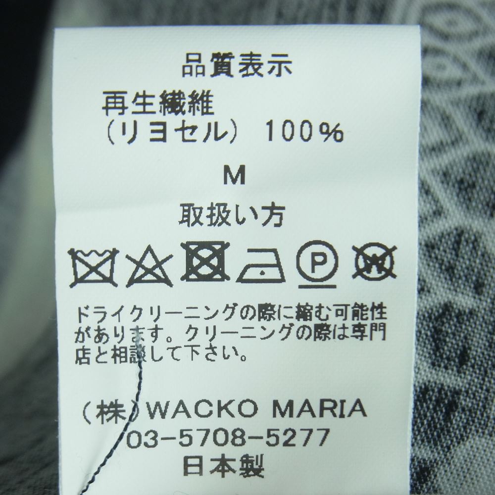 WACKO MARIA ワコマリア 22SS 56TS-WM-HI06 56 TATTOO STUDIO タトゥー スタジオ HAWAIIAN SHIRT S/S TYPE-1 ハワイアン 半袖 アロハ シャツ ブラック系 M【新古品】【未使用】【中古】