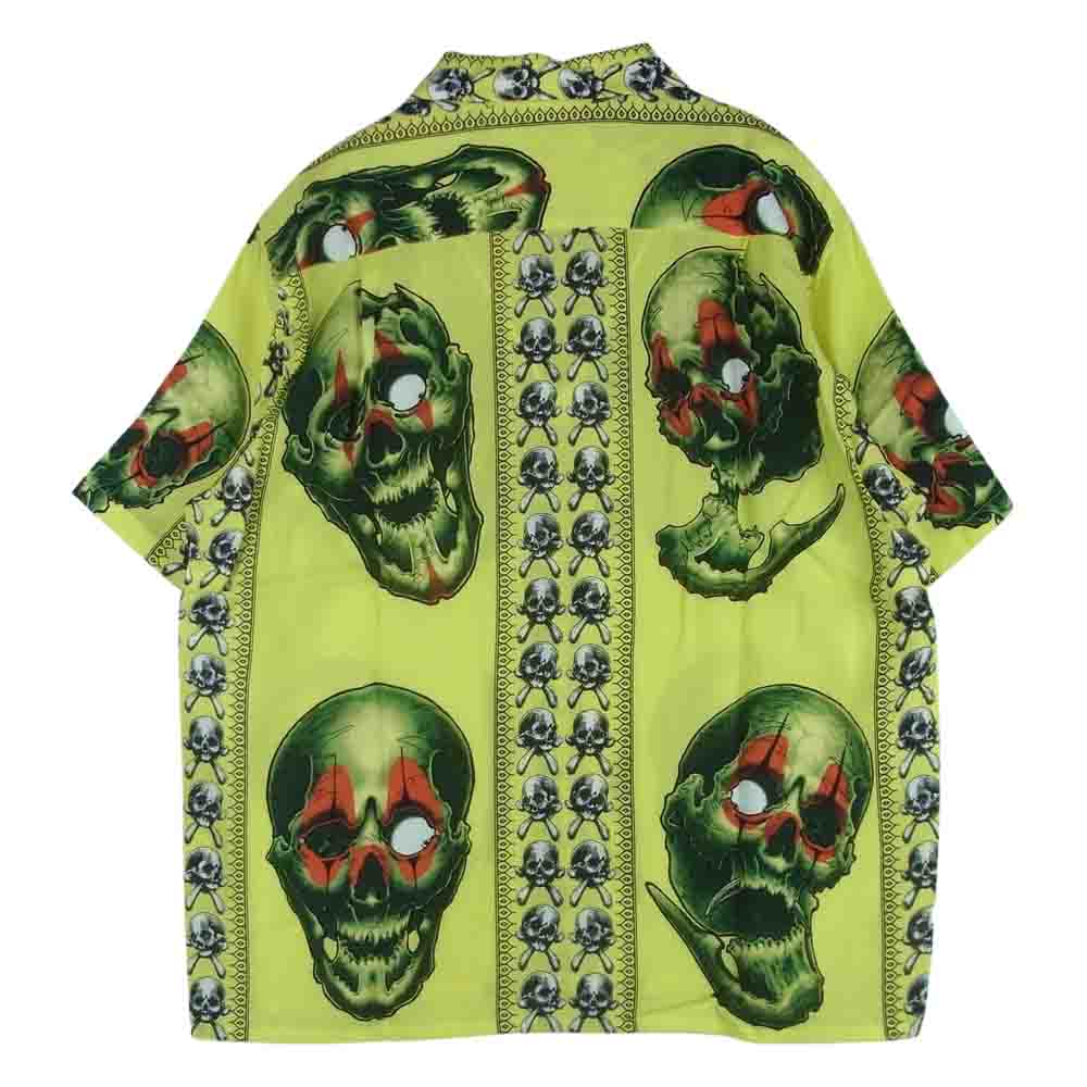 WACKO MARIA ワコマリア 22SS 56TS-WM-HI06 56 TATTOO STUDIO タトゥー スタジオ HAWAIIAN SHIRT S/S TYPE-1 ハワイアン 半袖 アロハ シャツ イエロー系 M【新古品】【未使用】【中古】