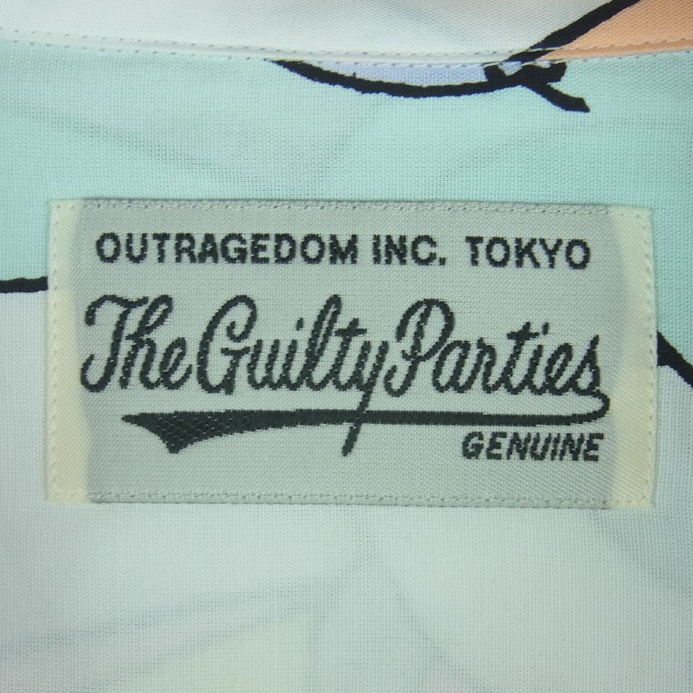 WACKO MARIA ワコマリア 22SS 22SS-WMS-HI03 HAWAIIAN SHIRT S/S TYPE-3 天国東京百女柄図 ハワイアン レーヨン 半袖 シャツ ホワイト系 S【新古品】【未使用】【中古】