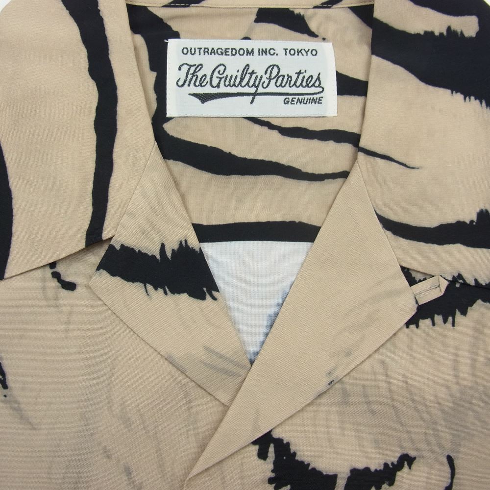 WACKO MARIA ワコマリア 22SS WM-HI26 × TIM LEHI ティムリーハイ HAWAIIAN SHIRT TYPE-1 ハワイアン レーヨン アロハ 半袖 シャツ ベージュ ベージュ系 M【新古品】【未使用】【中古】