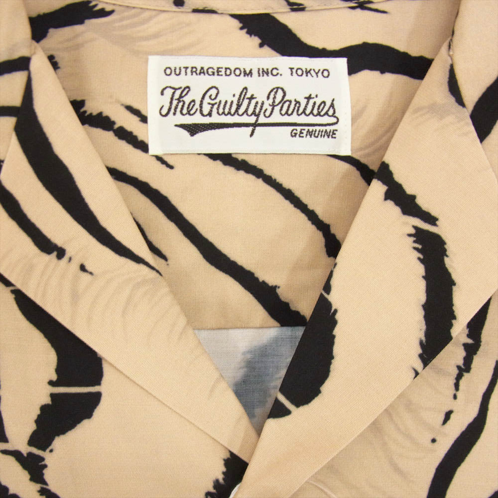 WACKO MARIA ワコマリア 22SS WM-HI27 × TIM LEHI ティムリーハイ HAWAIIAN S/S SHIRT TYPE-2 ハワイアン レーヨン アロハ 半袖 シャツ ベージュ ベージュ系 M【新古品】【未使用】【中古】