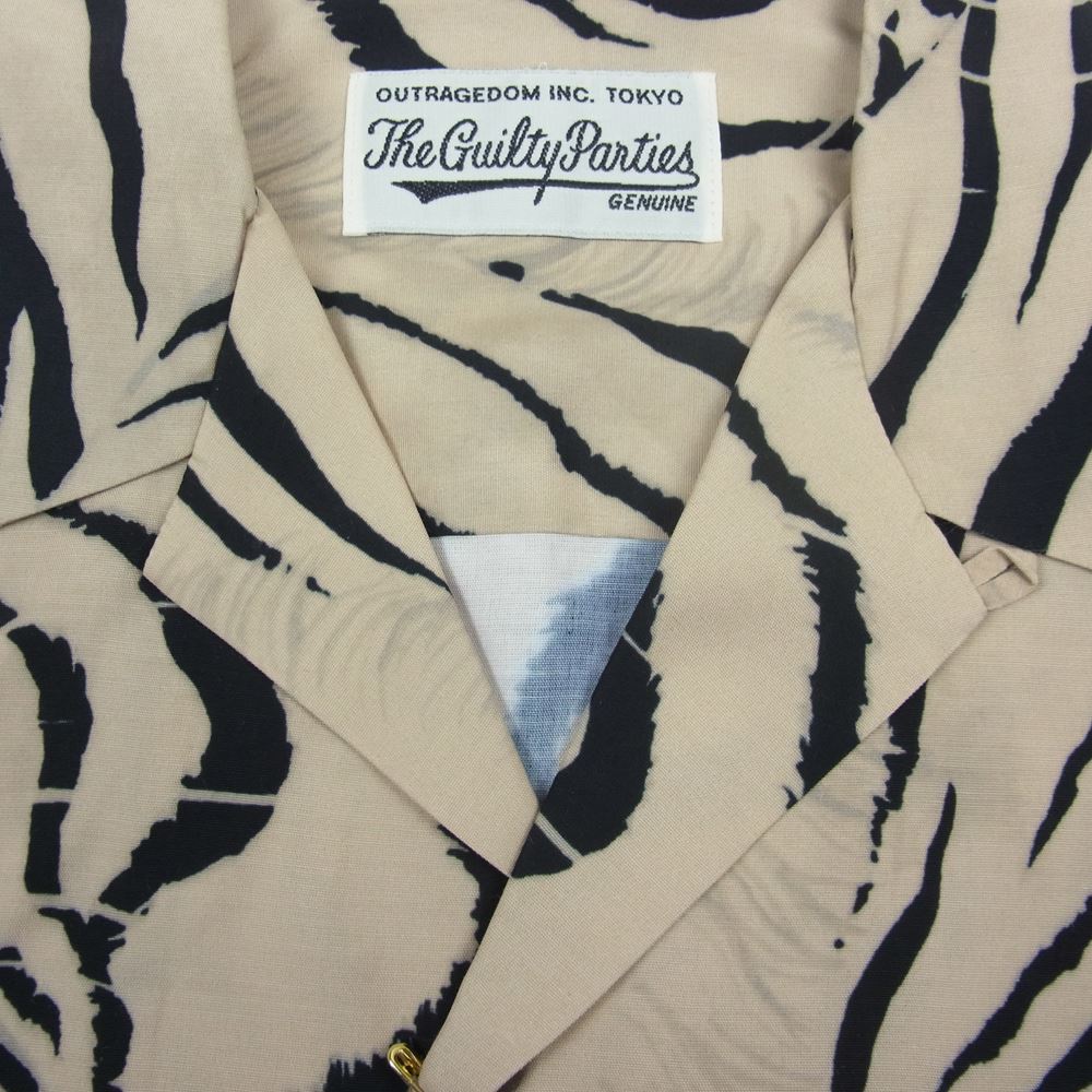 WACKO MARIA ワコマリア 22SS WM-HI27 × TIM LEHI ティムリーハイ HAWAIIAN S/S SHIRT TYPE-2 ハワイアン レーヨン アロハ 半袖 シャツ ベージュ ベージュ系 S【新古品】【未使用】【中古】