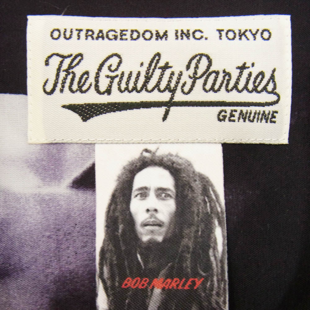 WACKO MARIA ワコマリア 22AW BOBMARLEY-WM-HI05 × BOB MARLEY ボブ マーリー HAWAIIAN SHIRT L/S ハワイアン レーヨン 長袖 アロハ シャツ グレー マルチカラー系 M【新古品】【未使用】【中古】