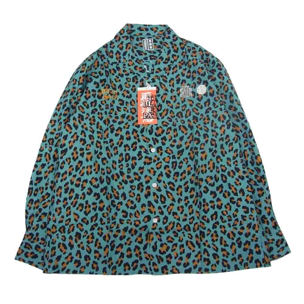 WACKO MARIA ワコマリア 22AW BEP-WM-OC02 BLACK EYE PATCH ブラックアイパッチ 50'S SHIRT L/S TYPE-2 ロゴ 刺繍 長袖 シャツ グリーン グリーン系 L【新古品】【未使用】【中古】