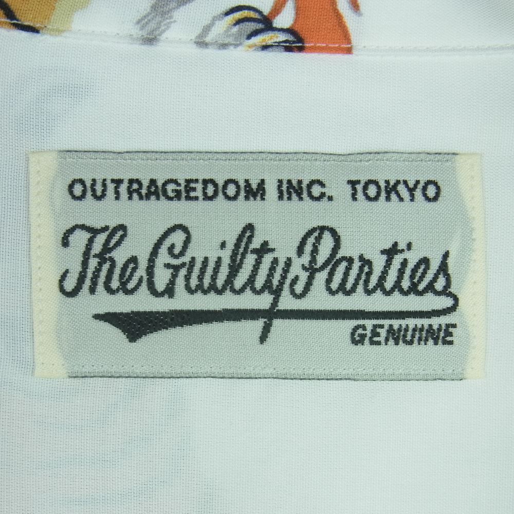 WACKO MARIA ワコマリア 23SS 23SSE-WMS-HI02 TIM LEHI ティムリーハイ HAWAIIAN SHIRT ハワイアン レーヨン アロハ 長袖 オープンカラー シャツ ホワイト系 M【新古品】【未使用】【中古】