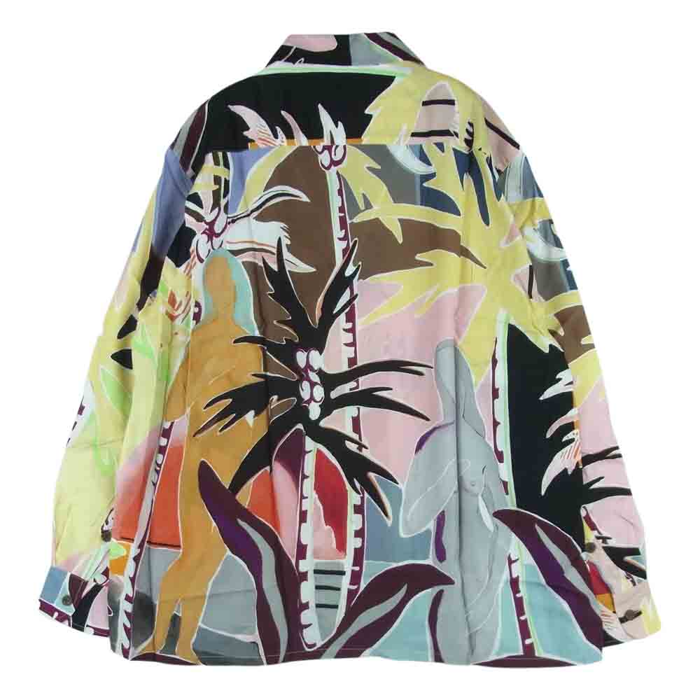 WACKO MARIA ワコマリア 22AW 22FW-WMS-HI09 HAWAIIAN SHIRT L/S ハワイアン レーヨン 長袖 アロハ シャツ イエロー系 マルチカラー系 M【新古品】【未使用】【中古】