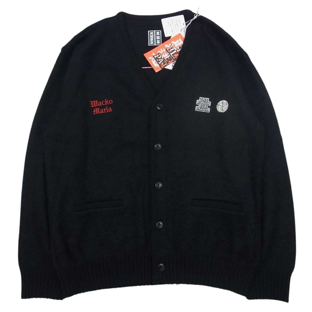 WACKO MARIA ワコマリア BEP-WM-KN01 × BLACK EYE PATCH ブラック アイ パッチ MOHAIR CARDIGAN モヘア カーディガン ブラック系 L【新古品】【未使用】【中古】