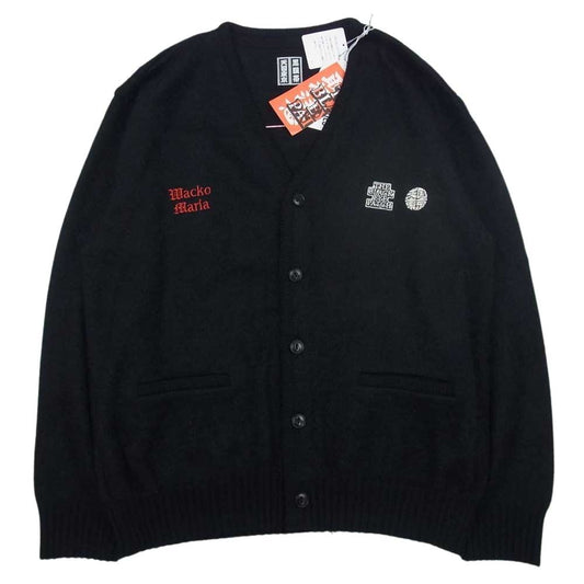 WACKO MARIA ワコマリア BEP-WM-KN01 × BLACK EYE PATCH ブラック アイ パッチ MOHAIR CARDIGAN モヘア カーディガン ブラック系 L【新古品】【未使用】【中古】