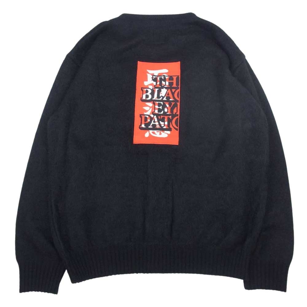WACKO MARIA ワコマリア BEP-WM-KN01 × BLACK EYE PATCH ブラック アイ パッチ MOHAIR CARDIGAN モヘア カーディガン ブラック系 L【新古品】【未使用】【中古】