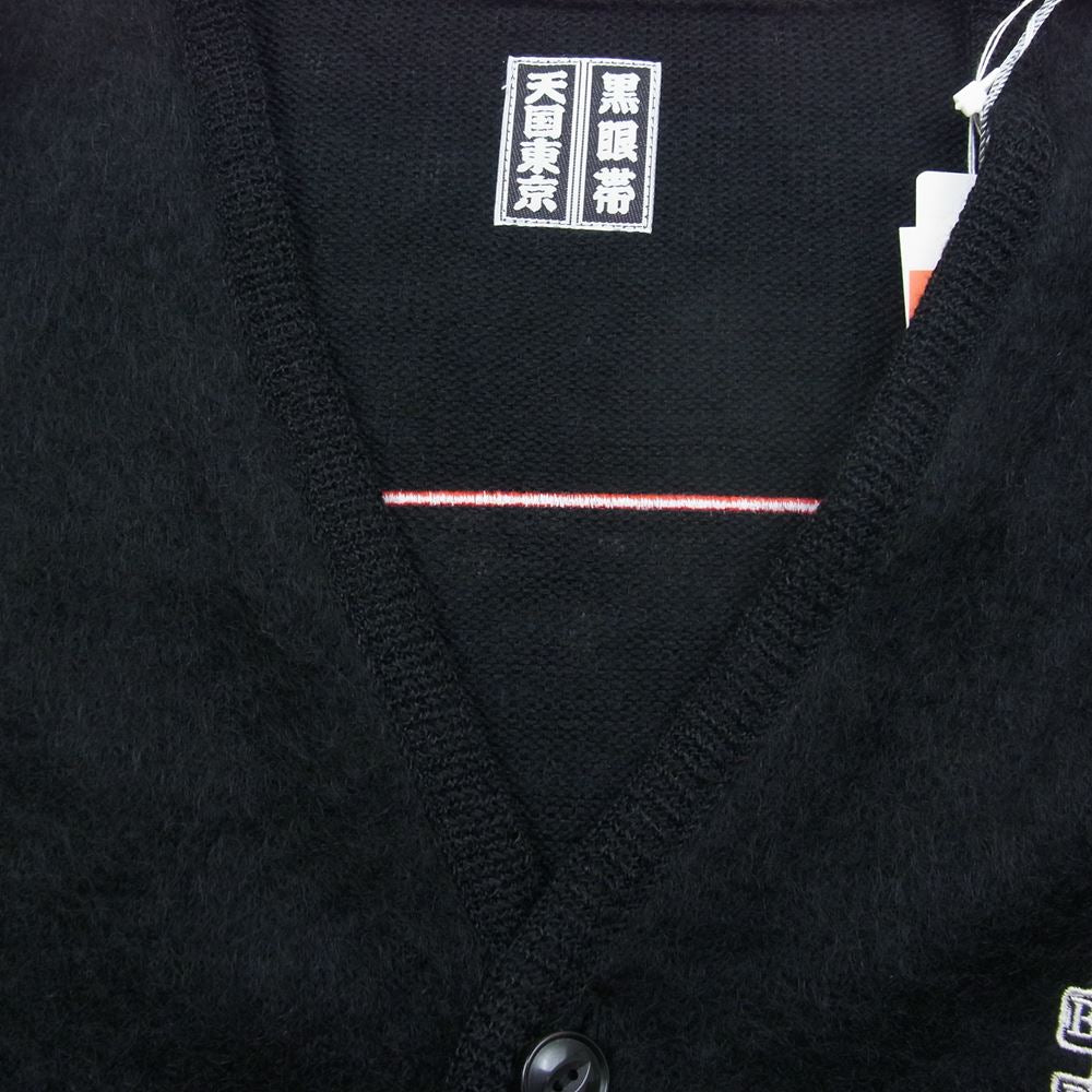 WACKO MARIA ワコマリア BEP-WM-KN01 × BLACK EYE PATCH ブラック アイ パッチ MOHAIR CARDIGAN モヘア カーディガン ブラック系 L【新古品】【未使用】【中古】